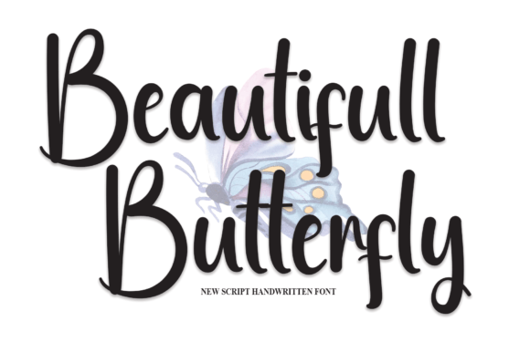 Beautifull Butterfly Font: Elegant Script for Branding & Invitations