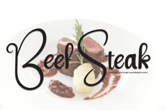 Beef Steak Font Review: A Sweet Handwritten Typeface for Romantic Branding