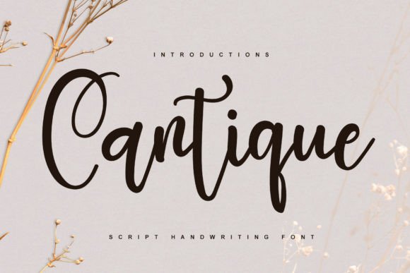Cantique: A Stylish Handwritten Font for Polished Branding