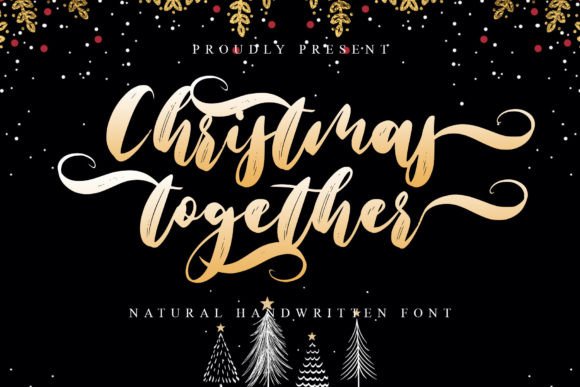 Christmas Together: A Dazzling Handwritten Font for Festive Branding