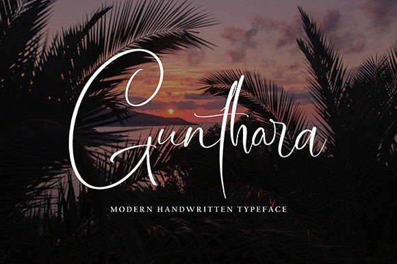 Gunthara: A Fresh Script Font for Modern Editorial Design