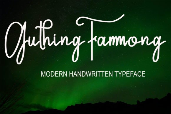 Guthing Fammong: A Handwritten Script Font for Modern Editorial Design