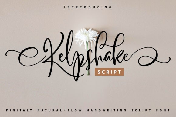 Kelpshake: A Handwritten Script Font That Elevates Your Craft and Product Designs