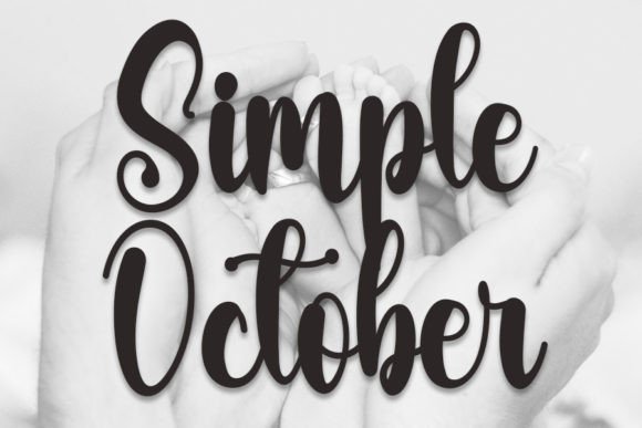 Simple October: A Handwritten Script Font for Crafters and Makers